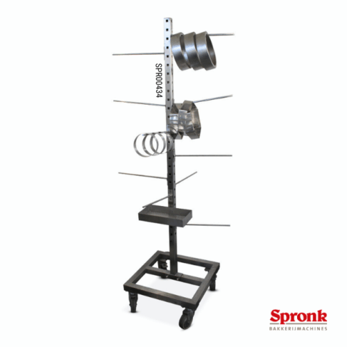 Taartring opbergrek verrijdbaar