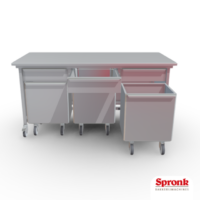 Van ’t Wout RVS Werkbank met Laden en Meelwagens