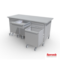 Van ’t Wout RVS Werkbank met Laden en Meelwagens