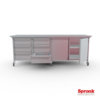 van 't Wout RVS werkbank, type 6 laden en kast
