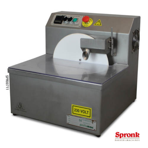 SPR00711-website-Chocolademachine RVS chocolade tempereer, vorm- / vulmachine, Prefamac-type PCOM
